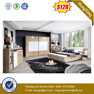 Hot Sell Wooden Home Bedroom Furniture Set Comfortable Backrest Bed For Living Room