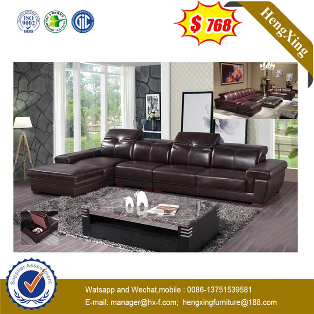 Wall Corner Living Room Middle Contempory Lounge Suites Genuine Leather Leisure Indoor Sofa