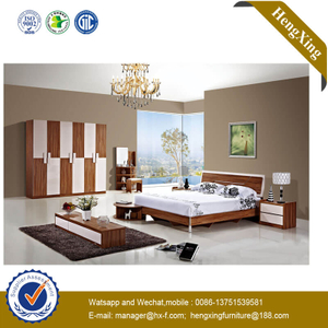 Factory Price House Living Bedroom Furniture Double Bed Wooden Bed
