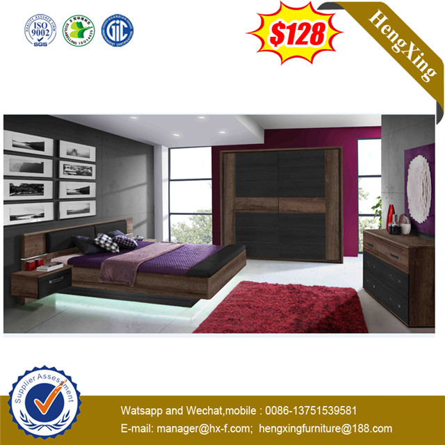 Modern King Size Bed Wooden Home Hotel Bedroom Furniture