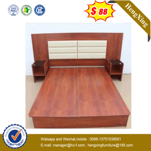 Chinese Fashion Wooden Home Hotel Living Room Modern Bedroom Furniture Double Beds