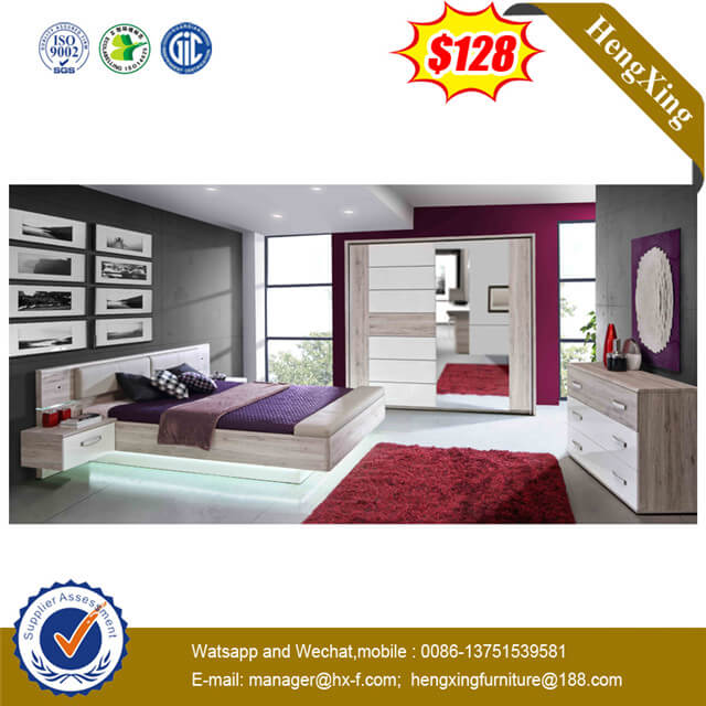 Modern Simple Home Hotel Bedroom Furniture Set Sofa Double Backrest Bed