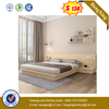 European Design Luxury Design 5 Stars Hotel Bedroom Furniture Set Walnut Bed With Leather Backrest