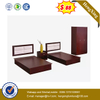 Oak Solid Wood Single Double King Queen Size Hotel Furniture Bed