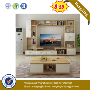 Wholesale Home Livingroom Melamine Wooden TV Table Storage Cabinet Furniture
