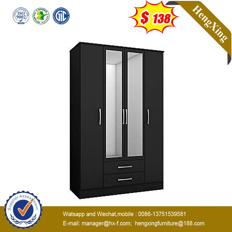 Hot Sale Modern Furniture Customized Bedroom Wooden MDF Wardrobe with Mirror and Drawers