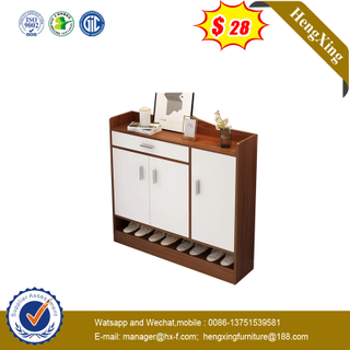 Modern Wood Melamine Shoe Storage Cabinet Living Room Shoes Rack with A Side Tall Door
