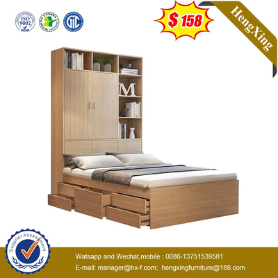 Cheap Wooden Kindergarten Furniture wardrobe Bookcase Bedroom Double Single kids Beds
