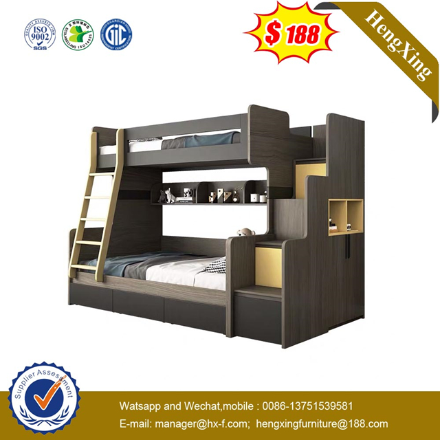 High Quality Kids Bedroom Furniture Set Children Bunk Bed with Bookcase