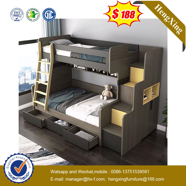 Modern Wooden Metal School Dormitory Baby Furniture Bedroom Set Double Bunk Children Kids Bed