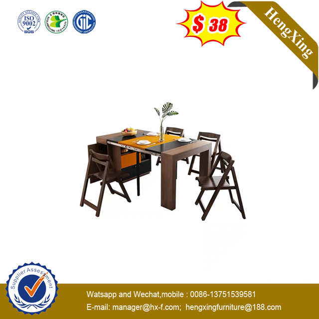 Chinese factory Home Hotel Outdoor Living Room Wooden folding Restaurant Table Dining Furniture
