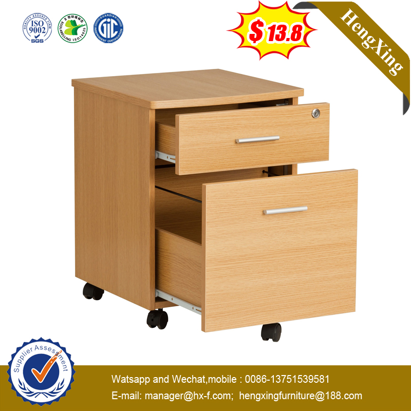 Wood Filing Big Storage 3 Drawer Under Desk Movable Cabinet with Wheels