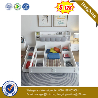 Wooden Modern Luxury Bedroom Baby Furniture King Queen Size Storage Function Wall Sofa Bed