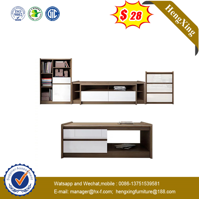 modern Style Luxury Wholesale Wooden Living Room Furniture MDF Top Coffee Table with TV Stand