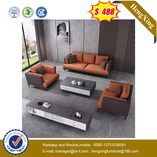 High Quality Office living room furniture meeting room leather Sofa Design with coffee table