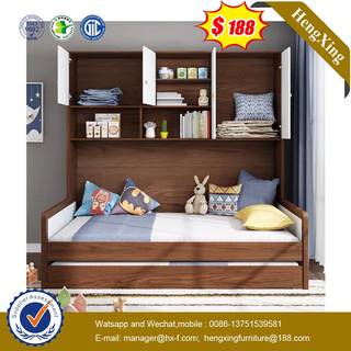 Wooden Home Bedroom Children Single Kids Bed Furniture with Drawer Cabinet