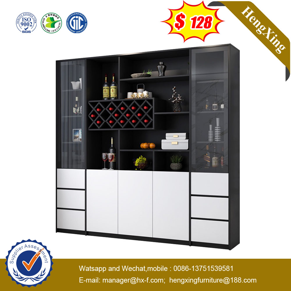 Chinese Wooden Melamine Laminated Wine Storage Cabinet Sideboard Home Living Room Kitchen Dining Furniture