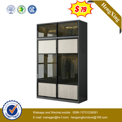 Modern Simple High Wall Bedroom Furniture Set Glass Mirror Soft
