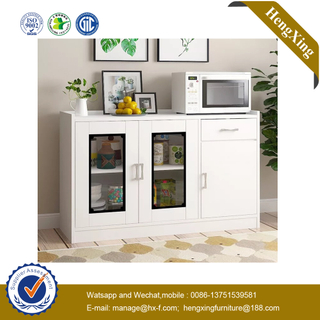 Chinese Wholesale Wooden Home Kitchen Furniture Glass Door Sideboard Storage Cabinets