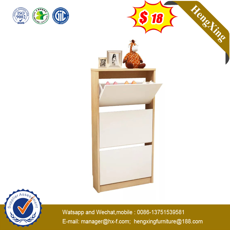 Simple Space Saving Wood 3 Shelf Shoe Storage Cabinet Living Shoes Rack for Home