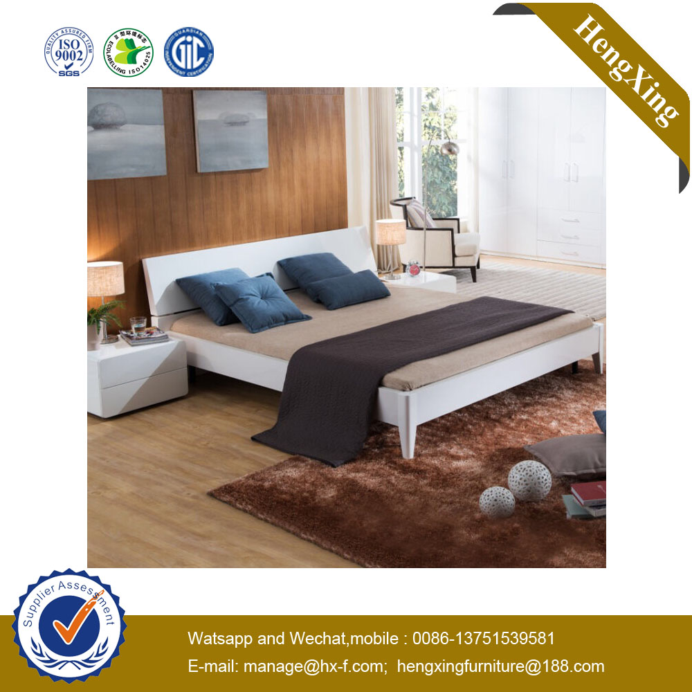 European Modern Style Fabric Solid Wood Home Double King Size Bedroom Set Living Room Furniture Bedroom Bed