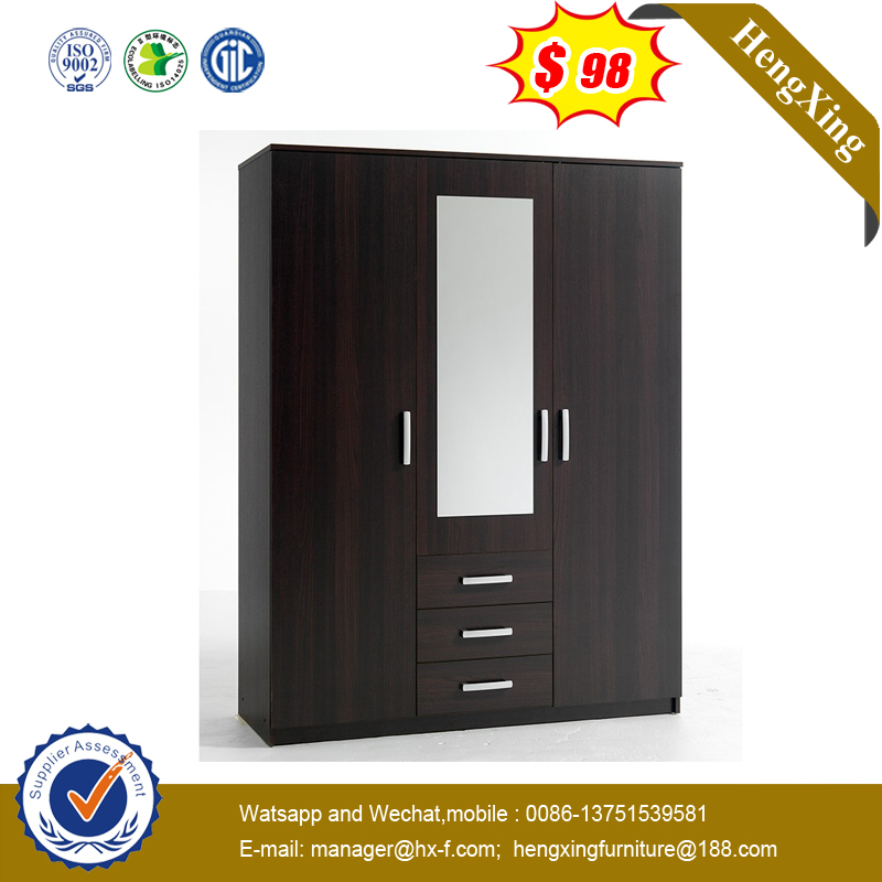 Luxury Modern Style Wood Wardrobe Mirror Door Wardrobe Cabinet