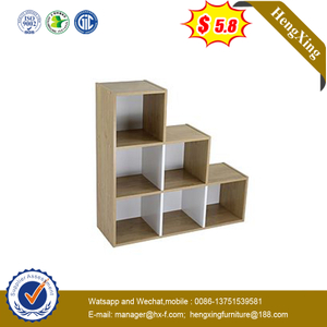 Modern Home Wood Movable Book Case Bookshelf