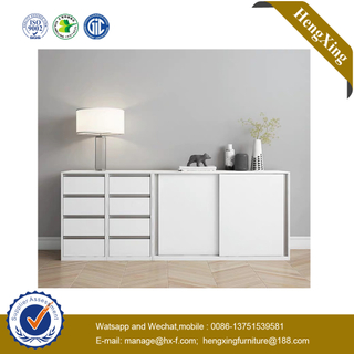 Foshan Factory Modern Fashion Steel Leg Double Cabinets Sliding Door Filing Cabinet with Drawers