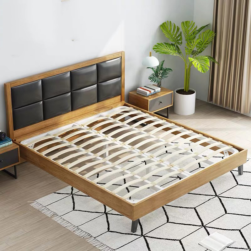 Nordic Simplicity Durable Melamine Bedroom Furniture Queen Size Bed Bedroom Set